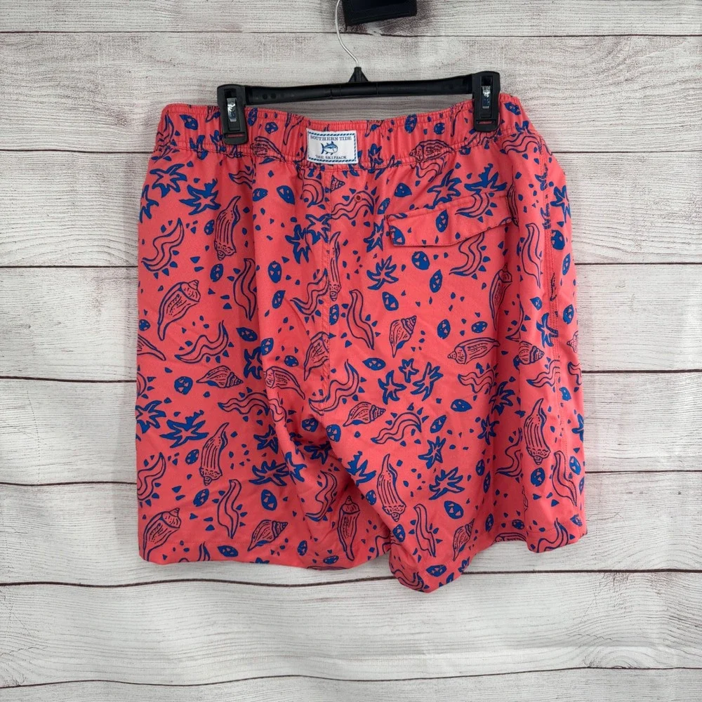 Southern Tide Swim Trunks Shorts Mens XL The Skipjack Sunset Coral Sea‎ Party